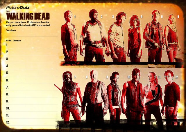 Quiz 168s Walking Dead Characters Picture Round